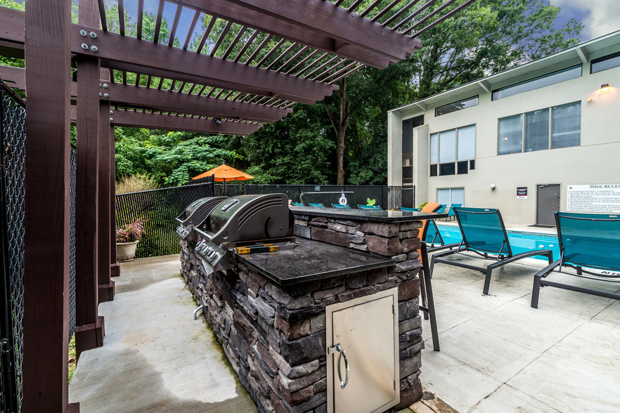 pool and BBQ space