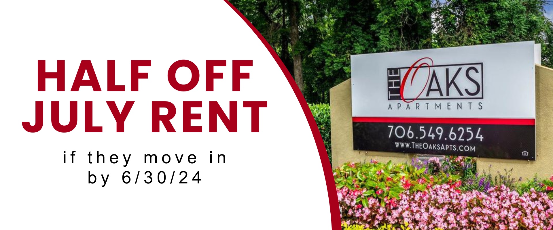 Half off July Rent if they move in by 6/30/24.
